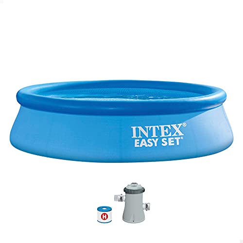 Intex 56007 - Piscina hinchable, Ã˜305x76 cm, 3.853 litros, Piscina redonda, Con depuradora cartucho, 1.250 litros/hora, filtro cartucho tipo H, Para 3 personas