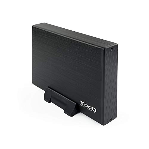 TooQ TQE-3527B - Carcasa para discos duros HDD de 3.5', (SATA I/II/III, USB 3.0), aluminio, indicador LED, Color Negro