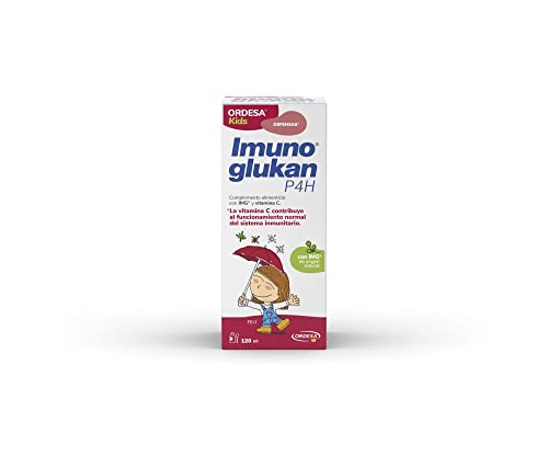 Imunoglukan P4H Jarabe 120ml - Complemento Alimenticio con Vitamina C para fortalecer las Defensas de NiÃ±os a partir de 3 aÃ±os y Adultos