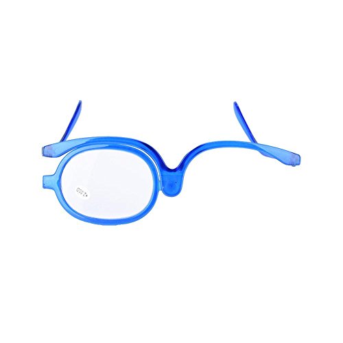 Gafas de maquillaje de ojos, aumento del ojo giratorio El ojo de aumento de las lentes individuales Las mujeres forman las gafas que doblan las gafas de lectura cosmÃ©ticas (05#)