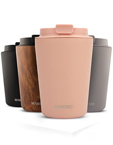MAMEIDO Taza termica 350ml Dusty Pink - Termo cafÃ© para llevar acero inox sin BPA, Antigoteo, Vaso termico cafÃ© y tÃ©, hermÃ©tico para bebidas frÃ­as y calientes
