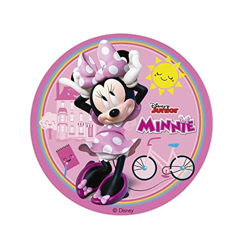 Dekora - Disco DecoraciÃ³n de Tartas de CumpleaÃ±os Infantiles Minnie Mouse - 15,5 cm