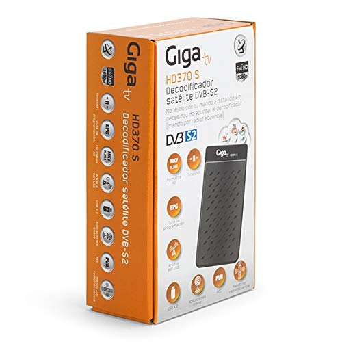 GIGATV Sintonizador HD370 S - Mini sintonizador satÃ©lite DVB-S2 con Acceso a Internet