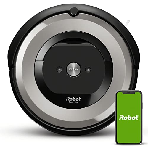 Robot aspirador con conexiÃ³n Wi-Fi iRobot Roomba e5154, 2 cepillos de goma multisuperficie, Ã³ptimo para mascotas, Compatible con asistente de voz, DepÃ³sito lavable, Color Plata