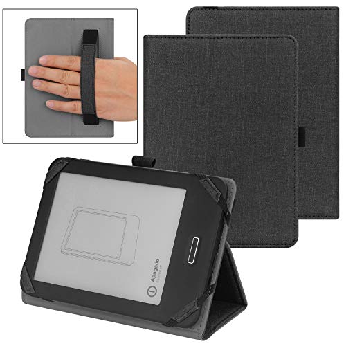 VOVIPO Funda Protectora Universal para Kindle Paperwhite Kobo eReader de 6 Pulgadas, Funda Folio Compatible con BQ Kobo Kindle Sony Pocketook Tolino Ereader de 6 Pulgadas-Black