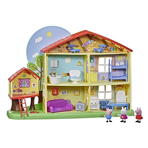 Peppa Pig Peppaâ€™s Adventures Peppa's Playtime to Bedtime House Pre-school Toy, Speech, Light and Sounds, Ages 3 and Up , Red