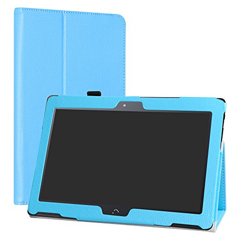 LiuShan BQ Aquaris M10 Funda, Folio Soporte PU Cuero con Funda Caso para 10.1' BQ Aquaris M10 Android Tablet,Azul
