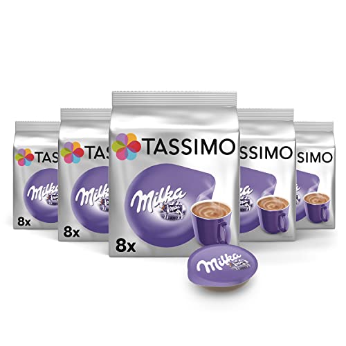 Tassimo Milka Chocolate CÃ¡psulas de Chocolate con Leche | 40 CÃ¡psulas Compatibles con Cafetera Tassimo - 5PACK - Amazon Exclusive