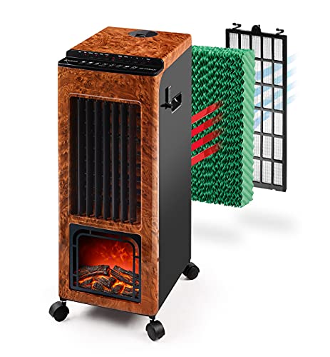 Climatizador Evaporativo Calefactor Ventilador Humidificador PortÃ¡til - FrÃ­o 80W - Calor 1000W - 2000W