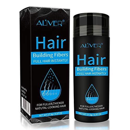 Al'iver Fibras capilares para pérdida de cabello. Spray en polvo. Marrón oscuro. 27,5 g